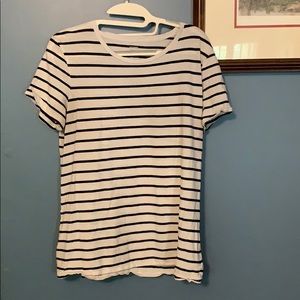 Old navy black and white striped shirt